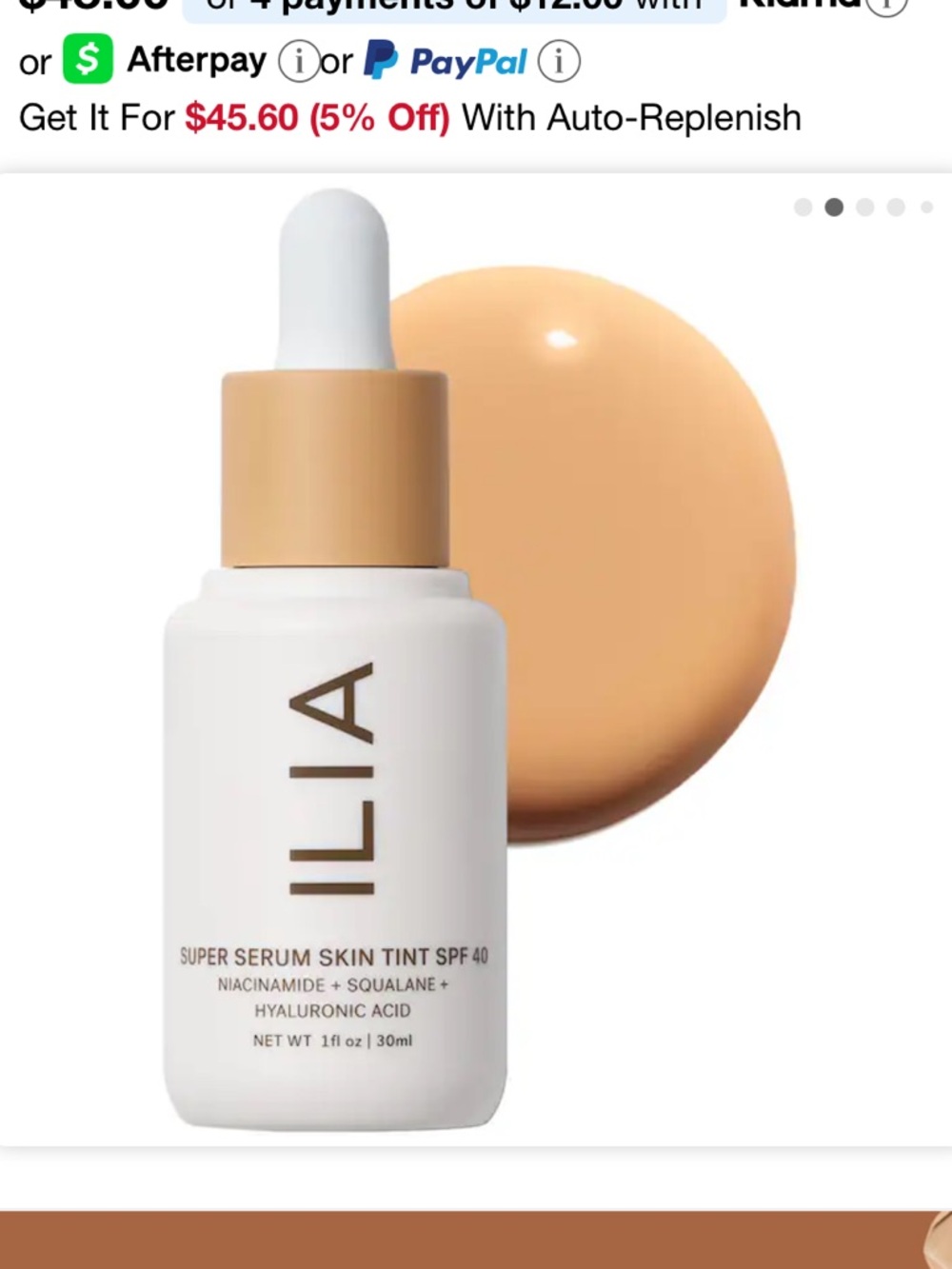 Ilia super serum skin tint in shela ST8